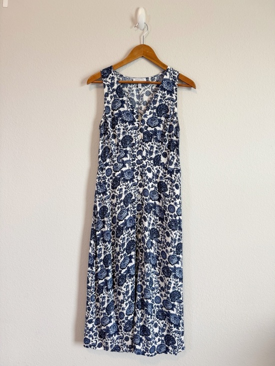 & Other Stories Dresses & Skirts - & Other Stories Floral Peacock Print Grand Millennial Button Down Midi Dress 6